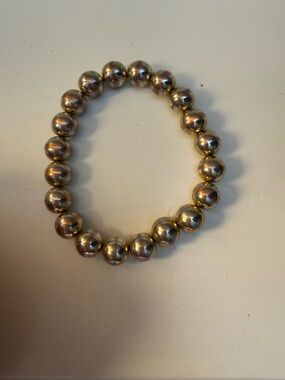 Stretchy Gold Bead Bracelet
